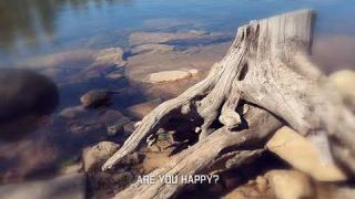 Happiness in your own way. We all have a way of being happy. Looking into the water